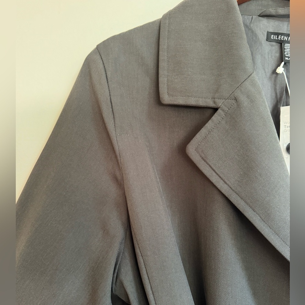 Eileen Fisher | Knee Length Tencel Trench Coat - Picture 6 of 12
